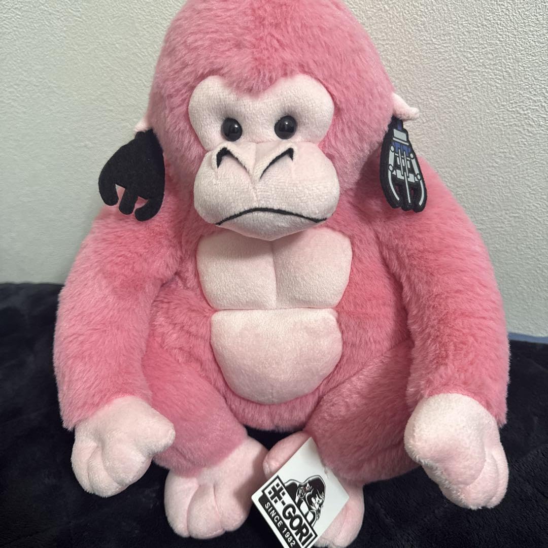 ピンクのゴリラ！フィギュア 鎖付き Amazon.co.jp: よねゴリくん 米-GORI ぬいぐるみ ピンクゴリラ 子供