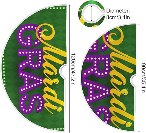 Miniatura 3 de Carnival Mardi Gras Trees Skirts, Soft Christmas Tree Skirt, Under Christmas Tree Decorations, Small Christmas Tree Skirt for 3ft Tree