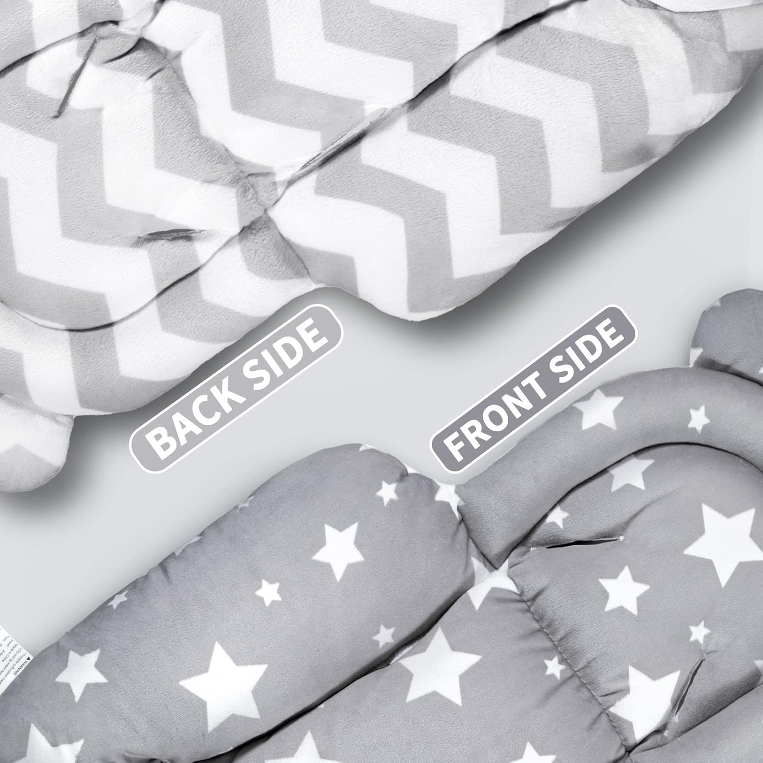 Infant Insert Compatible with 4moms mamaroo & Graco,Include 5 Pcs Strap Pad, Head and Body Support Insert Cushion for Newborn to Toddler,Works for 3 to 5-Point Harness Systems ,Grey : Baby