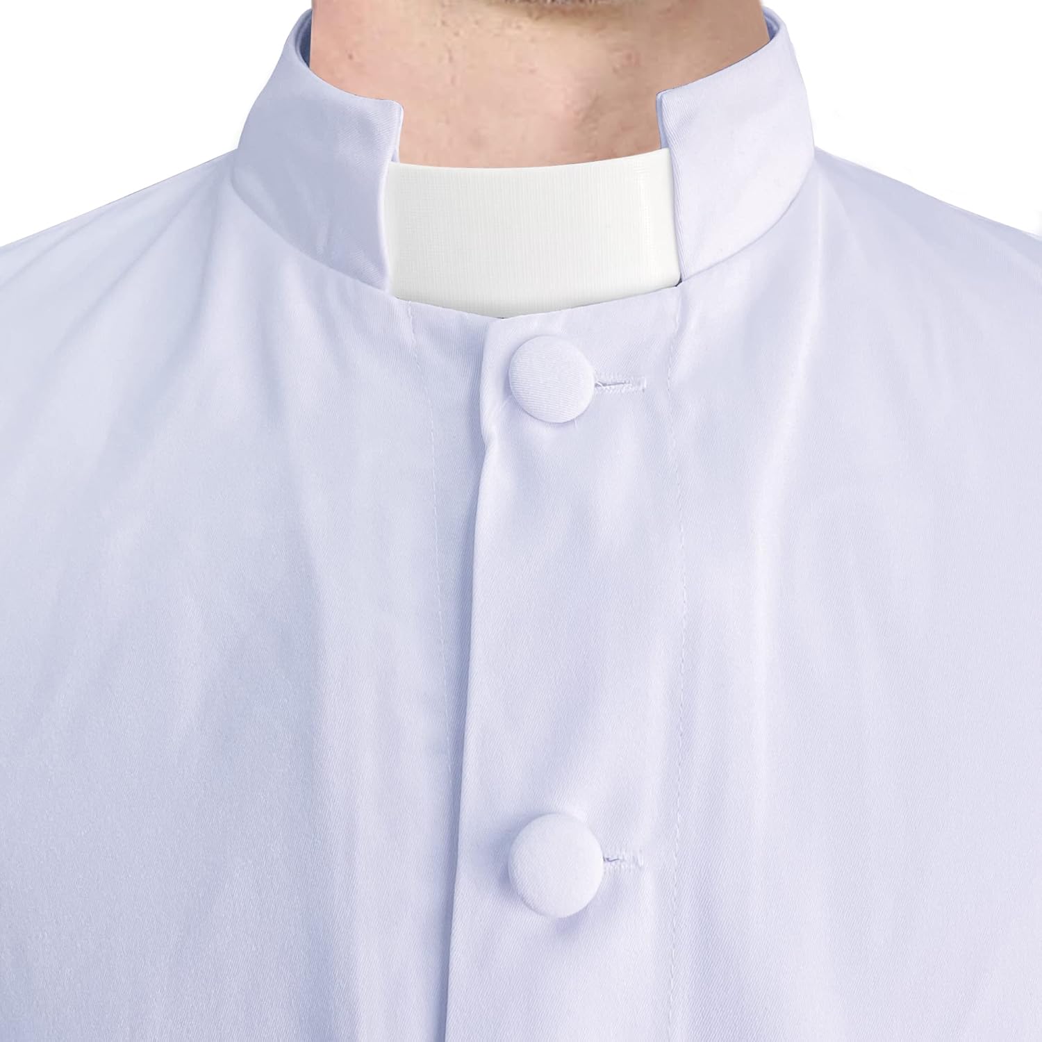 IvyRobes Unisex-Adults Roman Pulpit(Clergy) Cassock with Tab Insert Collar - Image 3