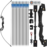 SERfawnCH 30 lbs Recurve Íj Nylon Nyéllel és Gyakorló Nyilakkal Céllövéshez 1