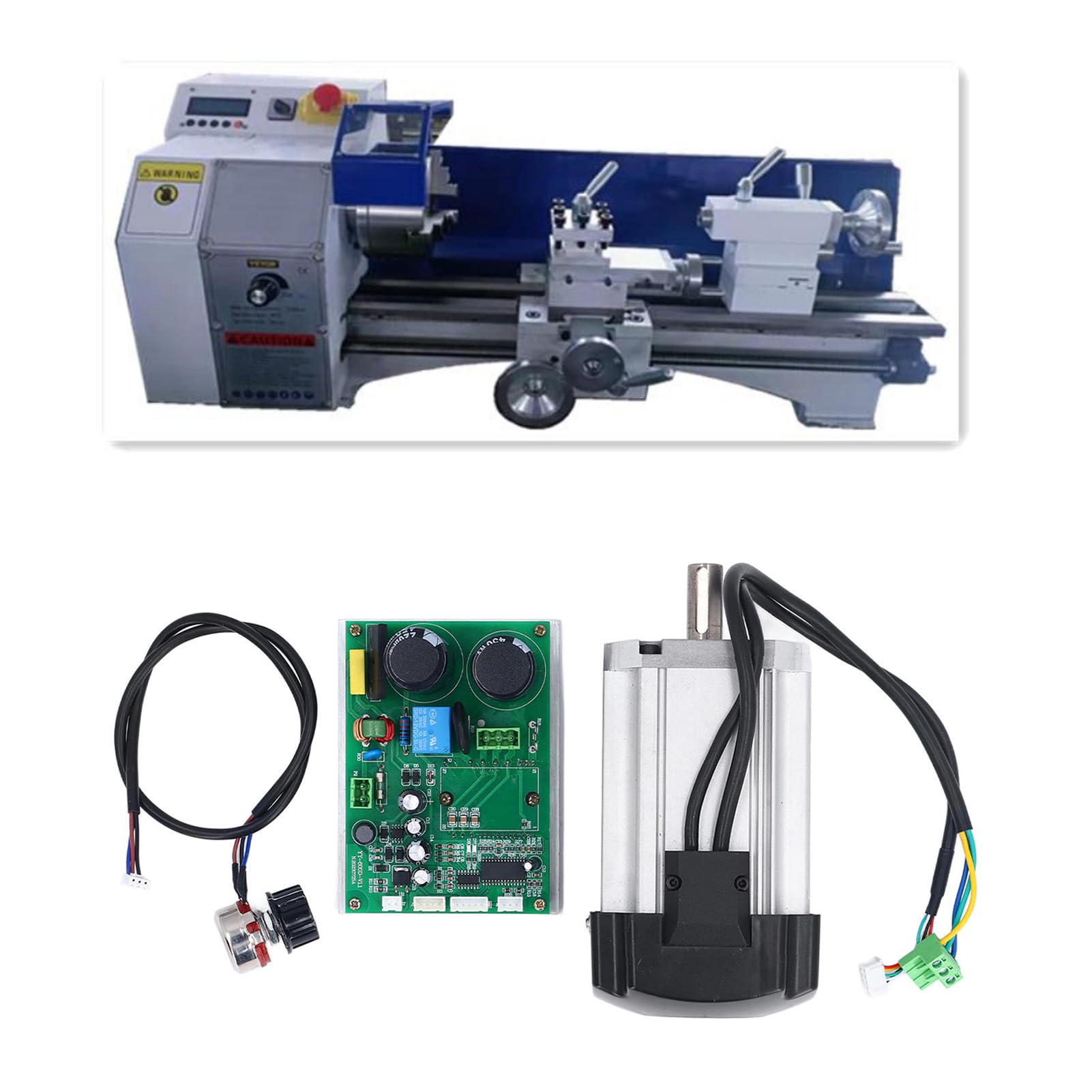 Bürstenloser Gleichstrom-Drehmaschinenmotorsatz, Stabiler Antrieb, Geräuscharm, 1000 W, 4500 U/min, Kompatibel mit MX210-, WM210- und 210x800-Drehmaschinen, Einfaches Design,