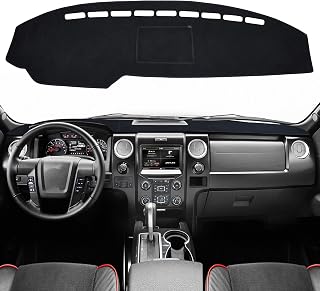 SPEEDWOW Dash Cover Mat for Ford F150 F-150 Raptor 2009-2014 w/ Light Sensor - UV Protection, Glare Reduction