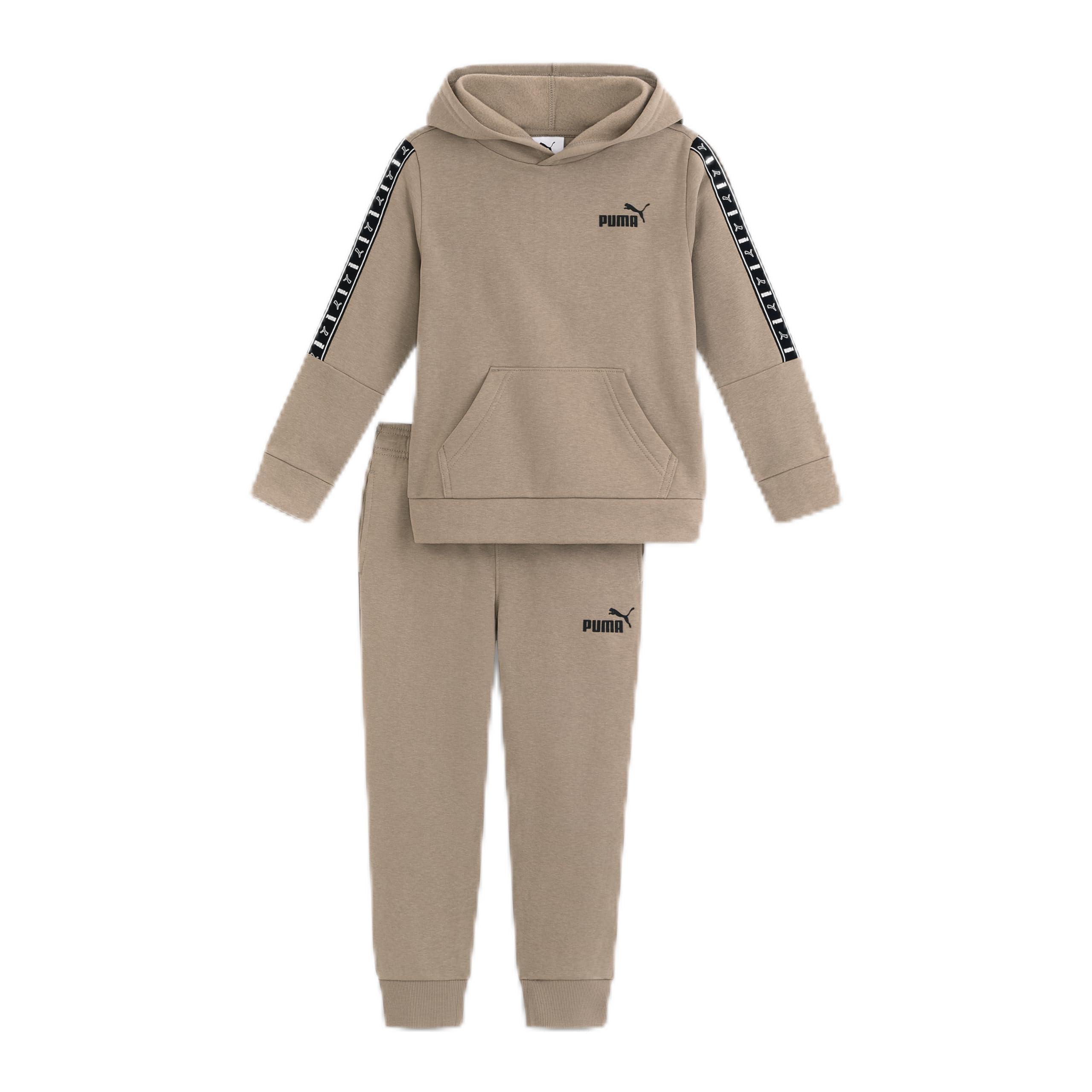 PUMA Boys' 2 Piece Long Sleeve Fleece Pullover and Jogger Set, Relaxed Fit