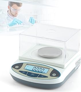CGOLDENWALL High Precision Lab Digital Analytical Balance Lab Scale 1mg Precision Electronic Balance Jewelry Scales Kitchen Precision Weighing Electronic Scale Calibrated (500g, 0.001g)