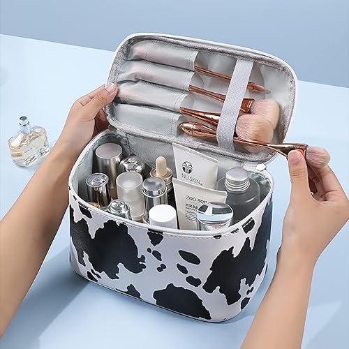 Miniatura 8 de IMCUZUR Bolsa de maquillaje organizadora de viaje para mujer, bolsa de cosméticos resistente al agua para niñas, bolsa de maquillaje de viaje para