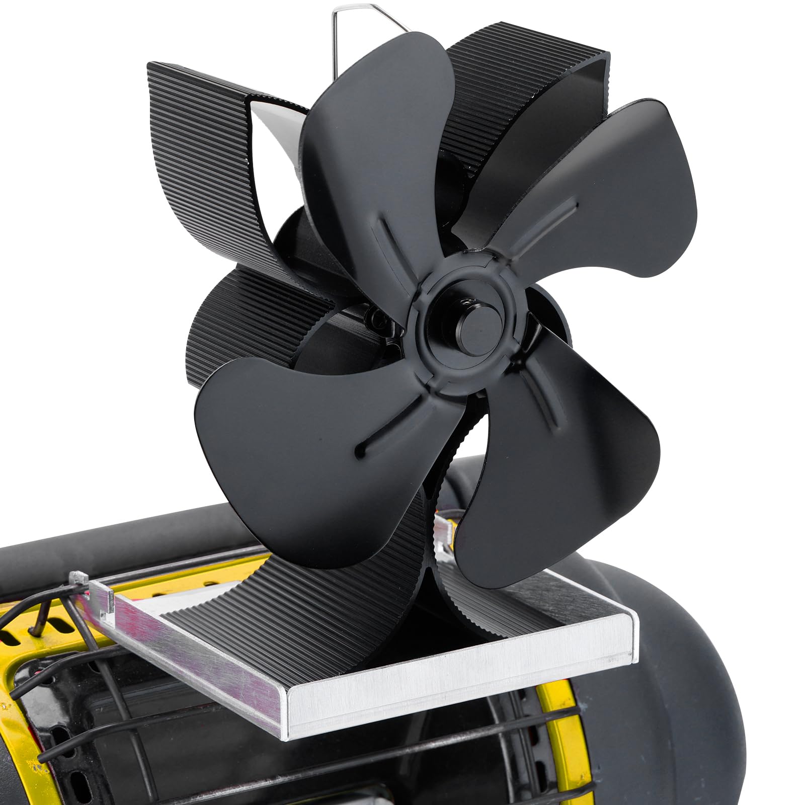 Heat Powered Wood Stove Fan for Propane Heater (Included Bracket), Non Electric Fireplace Fan Thermal Fan Thermoelectric Fan