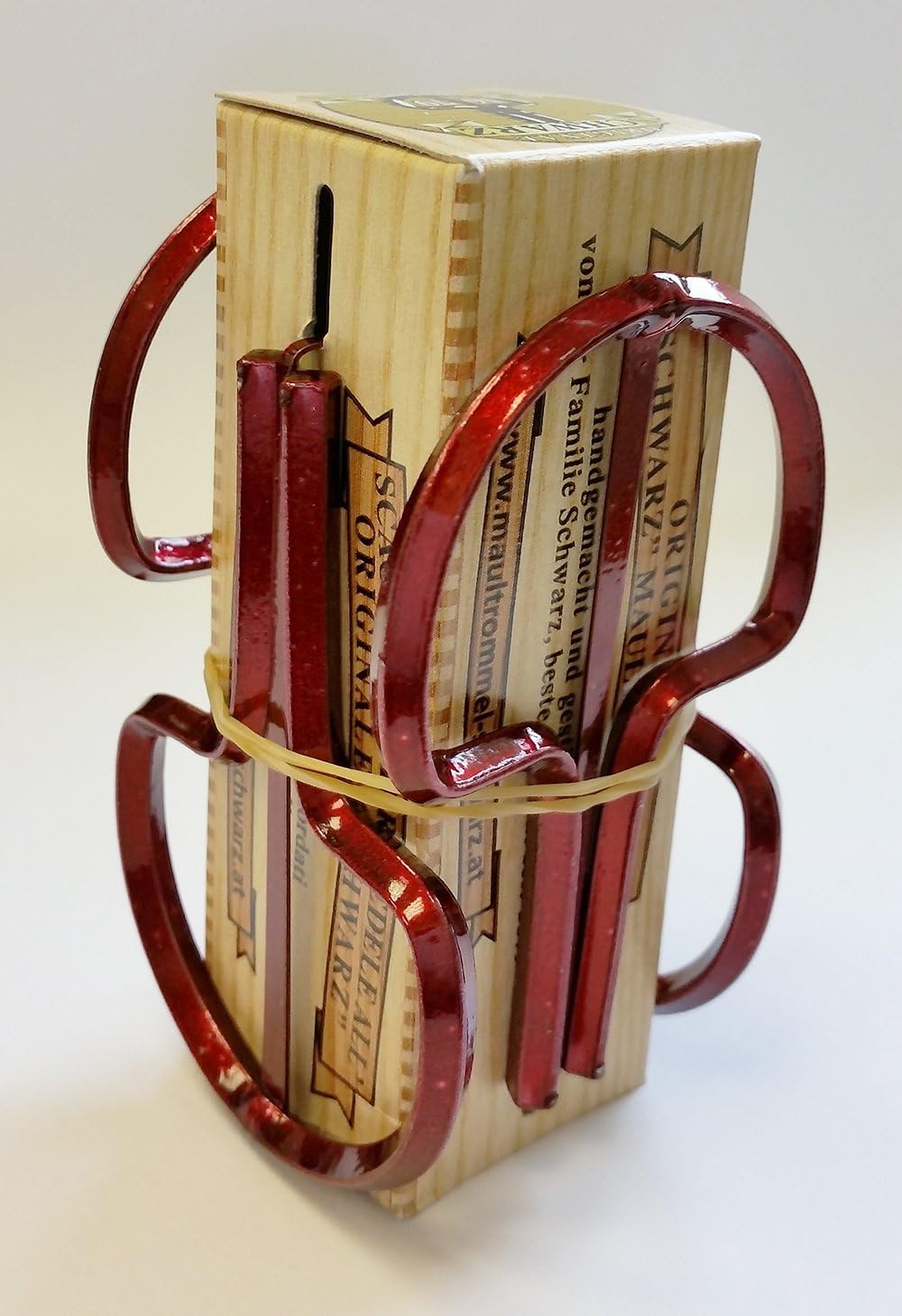 Set of 4 x Original SCHWARZ Austrian Jew's Harps in Red Finish (Nr. 14)