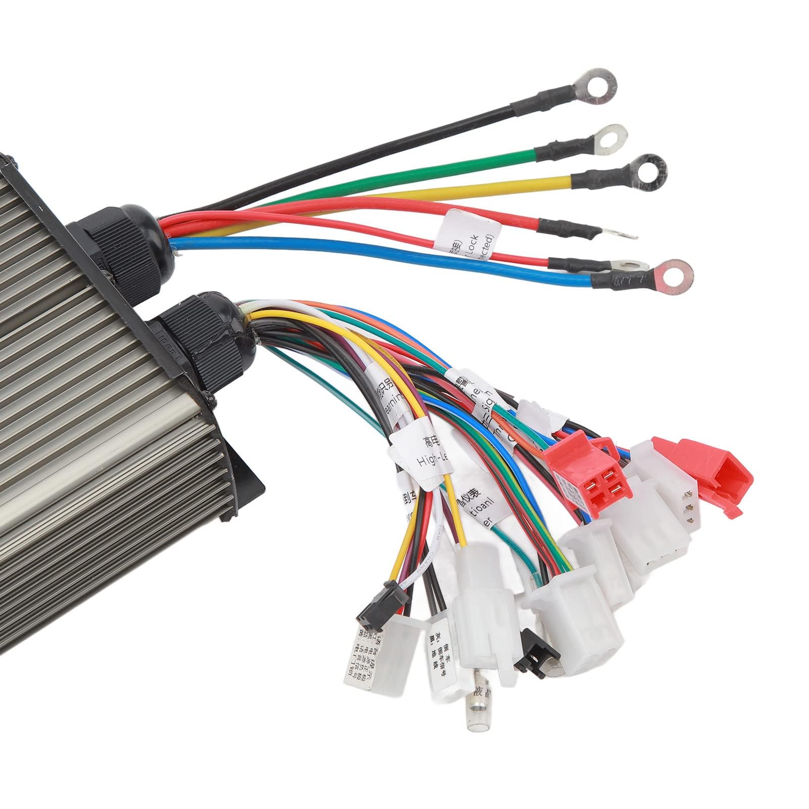 Controlador de Bicicleta Eléctrica, 48V 60V 64V 72V 2000W Controlador de Motor sin Escobillas de Bicicleta Eléctrica de Aleación de Aluminio de 18 Tubos para Scooter de Bicicleta