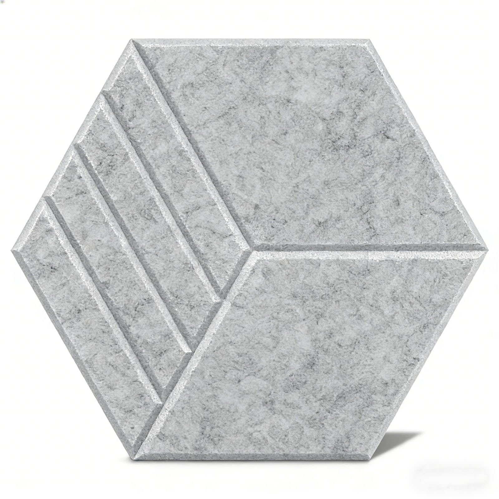 Paneles acústicos hexagonales Color Personalizado, Reduce Eco y reverberación, 34,5 x 30 x 0,9 cm Alta Densidad para Piano y Estudio,Silver Gray b,24 Pack