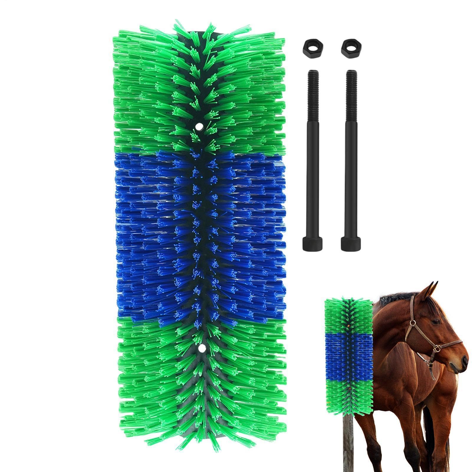 Cepillo Rascador De Espalda De Caballo,Rascador De Caballos Cepillo para | Cepillo de limpieza para animales de granja con doble tornillo para caball