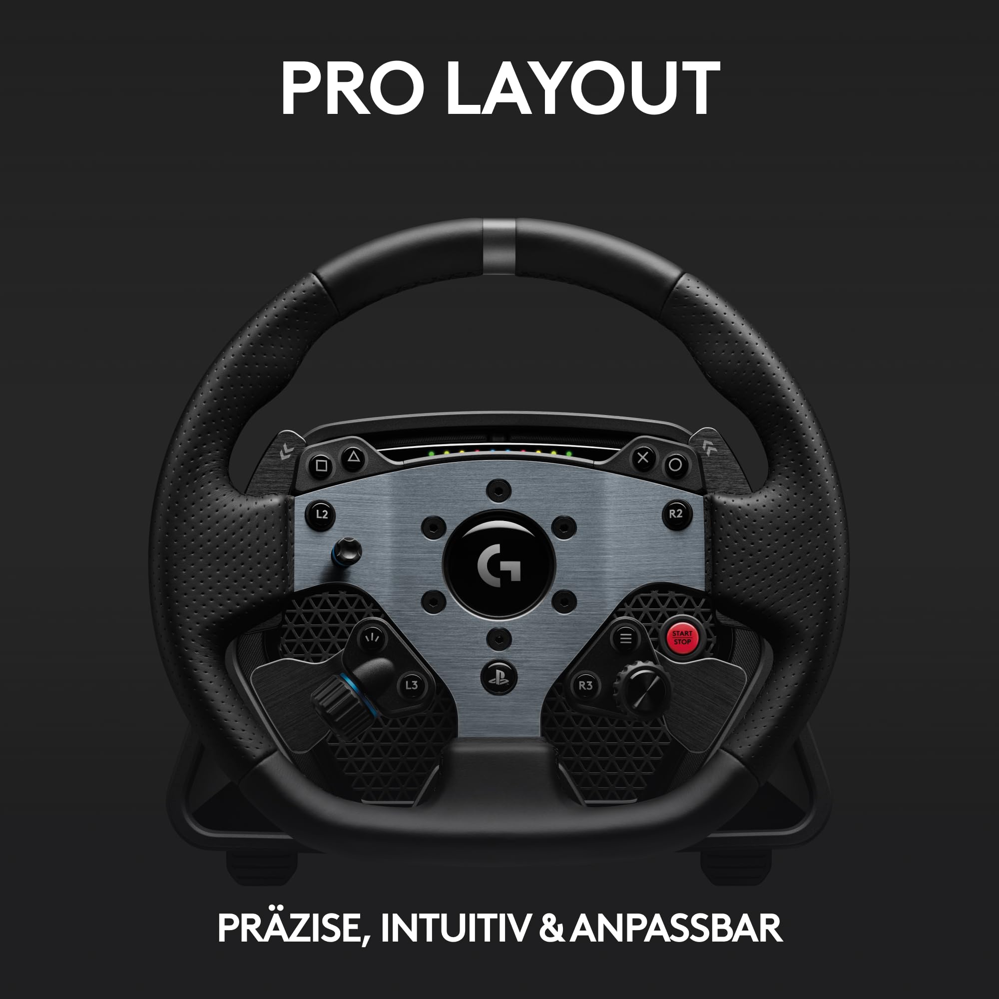 Logitech PRO Racing Wheel & Pedals Bundle für PS5, PS4, PC – 11 Nm Direktantrieb, Schwarz