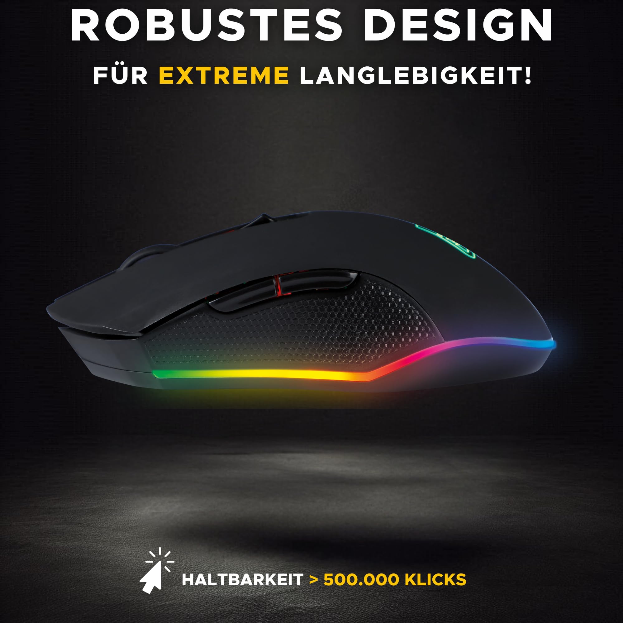 The G-Lab Kult Helium Wireless Gaming Egér - Fekete