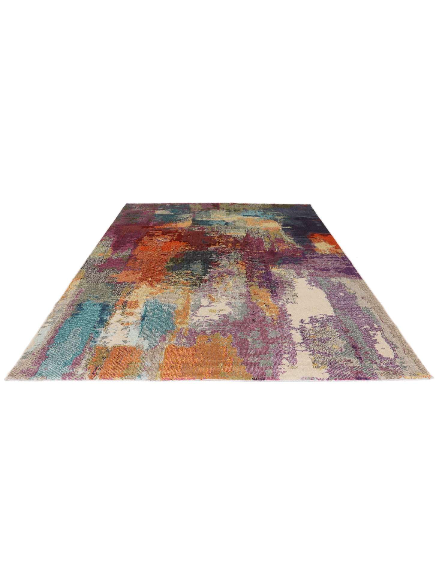 RugVista Aruba Tapis, 200 x 250 cm, Mauve/Multi | Rectangulaire, Poil moyen, Nettoyage à sec seulement, Oeko-Tex 100, Salle de séjour, Salle à manger, Chambre, Cuisine