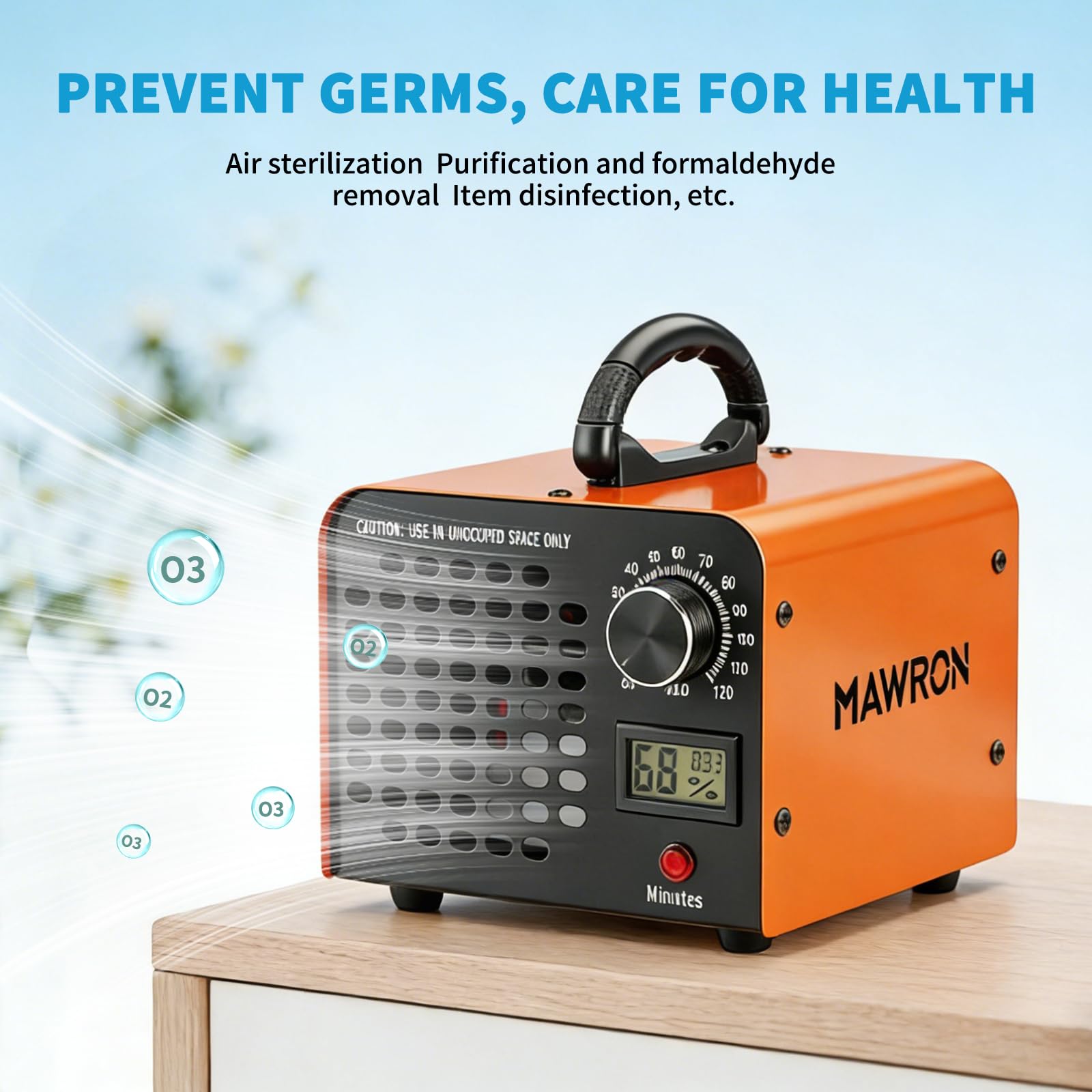 Generador de ozono 40000 mg/h, purificador de aire de ozono hasta 300㎡, temporizador de 120 minutos, ozonizador O3 para coches, garajes, apartamentos, hoteles, cocina y mascotas, limpieza de olores