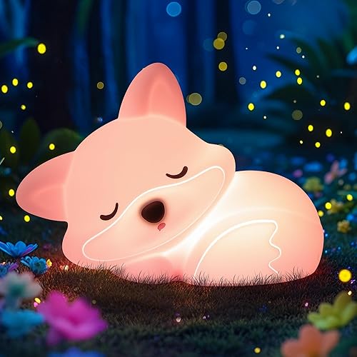 Miniatura 14 de Regalos de Perezosos, Linda Luz Nocturna de Silicona con Animales, Recargable por USB, Control Táctil y Temporizador, Adecuada para Lactancia,