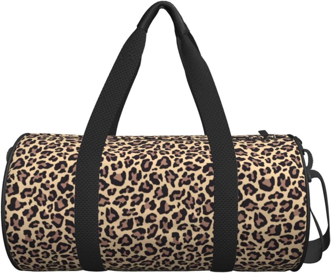 Leopard Print Gym Duffle Bag Foldable Cheetah Lightweight Carry On Weekender Travel Duffel Bags Sport Bags For Fitness Yoga Beach Swim Men Women - Image 8