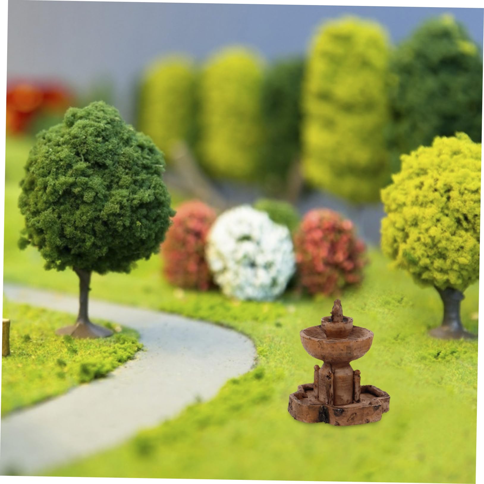 CIMAXIC Miniature Garden Water Fountain Decor 3pcs Resin Mini Landscape Ornaments