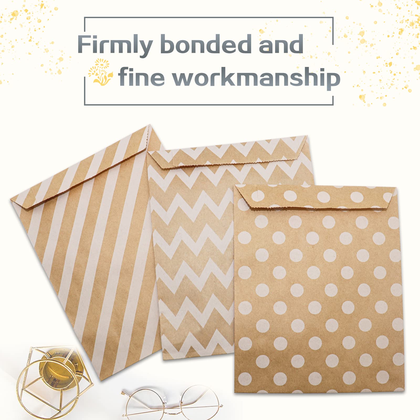 Christmas Kraft Paper Sweet Bags: 25 Festive Stickers & Bags - UK - View #7