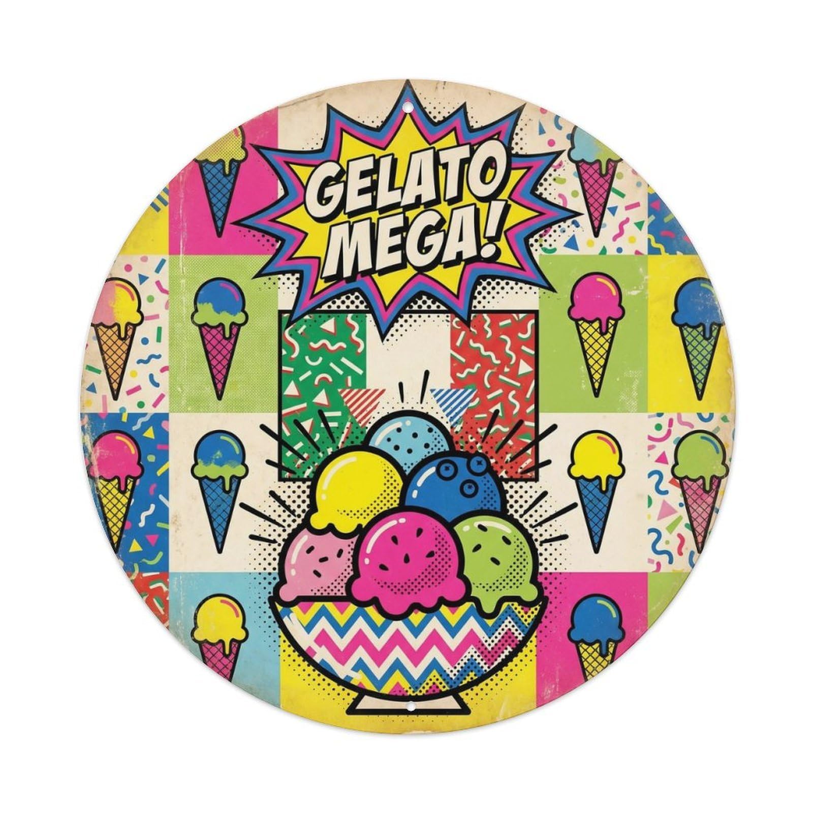 Gelato Dessert Culture Memphis Pop Parlor Metal Tin Sign