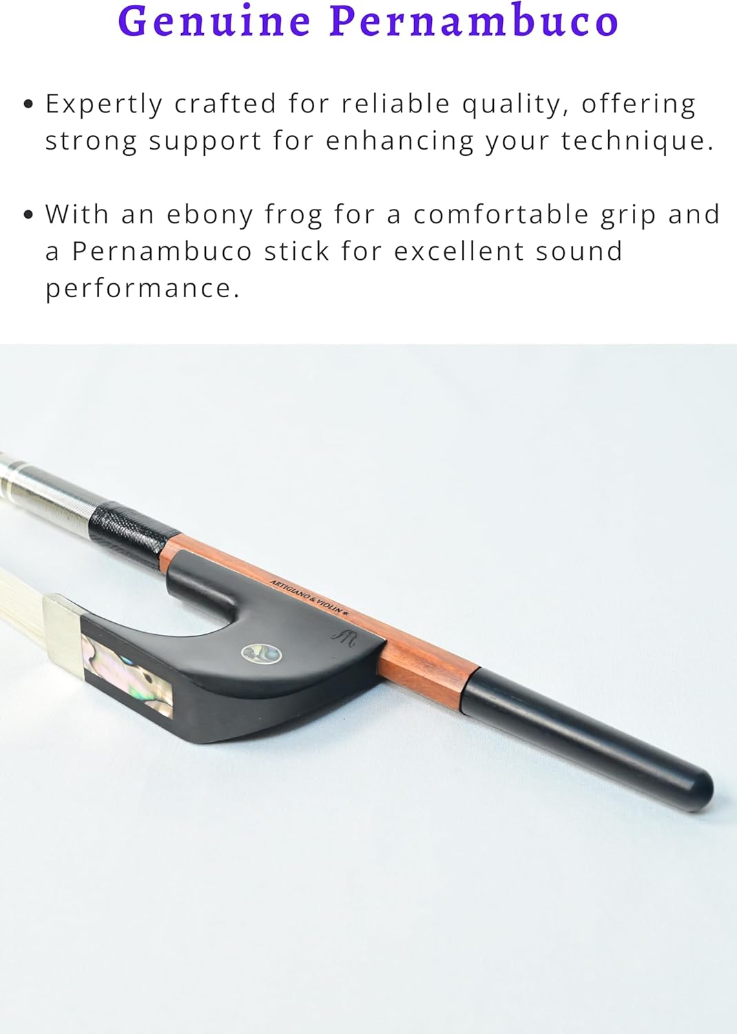 ARTIGIANO&VIOLIN Pernambuco Upright Bass Bow German Style AS-104