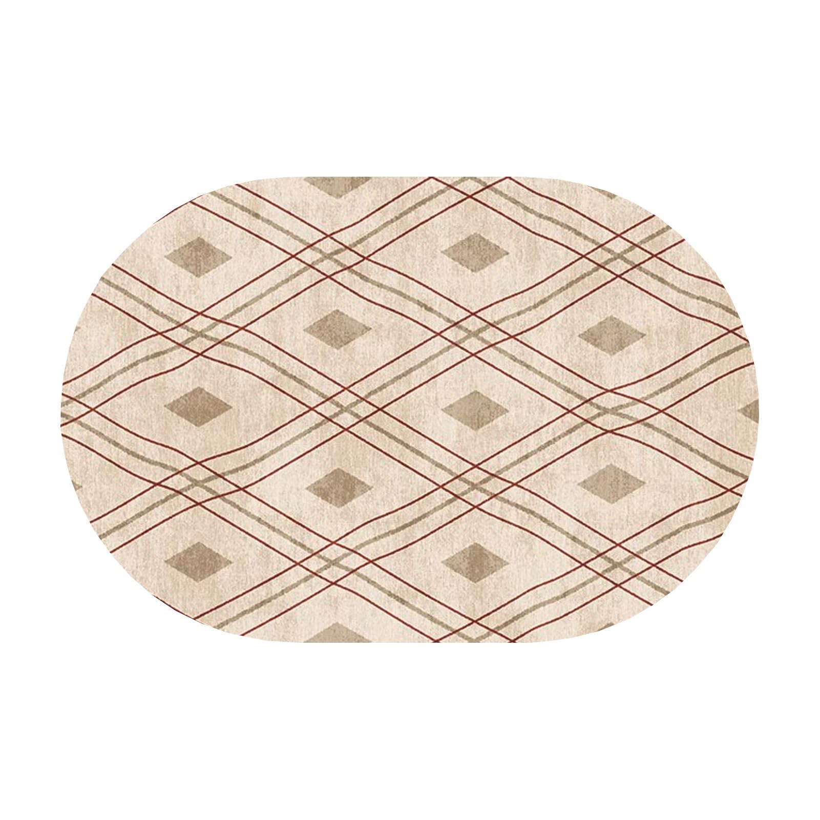 Tapis ovale pour chambre d'enfant et salle de jeux - Tapis lavable et doux 90 x 160 cm