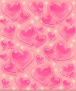Lux Rosa Early 2000s Y2K Backdrop – XXXL Bubblegum Pink Sparkle Hearts Airbrush Design – 90s Old School Glamour Shots, 7.5ft x 10ft Photography Lowrider Studio Huge Background Banner