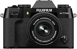 Fujifilm Câmera digital sem espelho X-T50 XC15-45mmF3.5-5.6 Kit de lentes OIS PZ - Preto