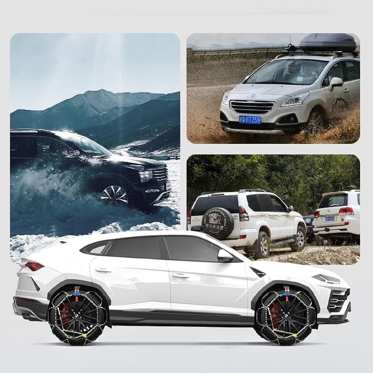 Car Winter Tire Wheels Snow Chains Snow Tire Anti-skid Chains Wheel Snow Chain Emergency Tire Snow Chain For Car 185/80R14
