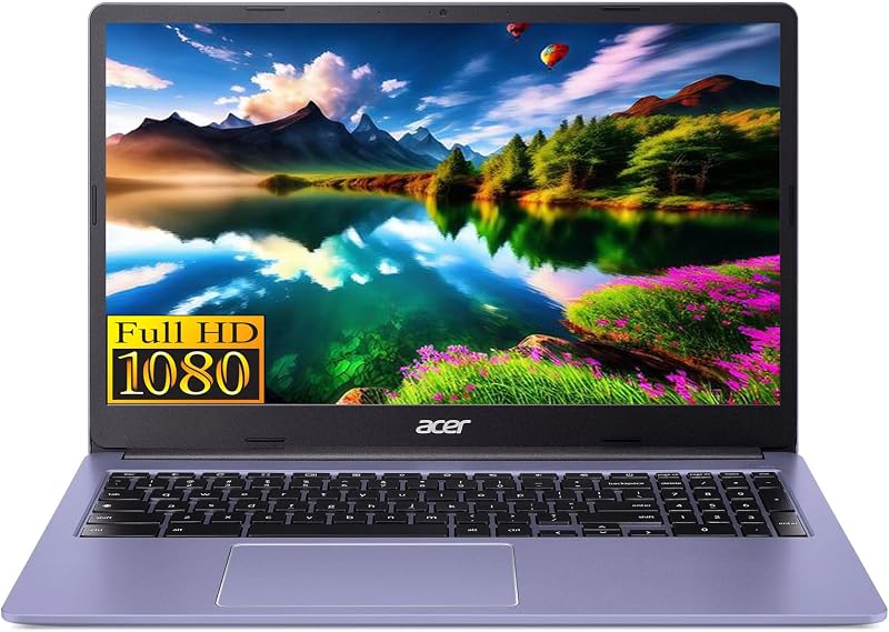 Chromebook 15.6in in Lavender Intel CPU 4GB 64GB eMMC (CB315P-Renewed)