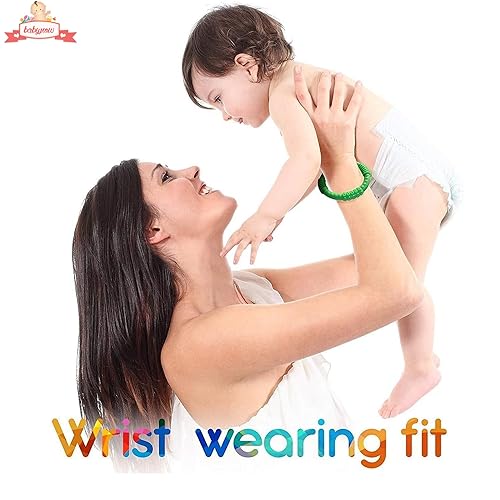 Miniatura 5 de Anillo de dentición para bebé  Juguete sensorial  100 silicona libre de BPA  Suave y fácil de sostener  Verde paquete de 2