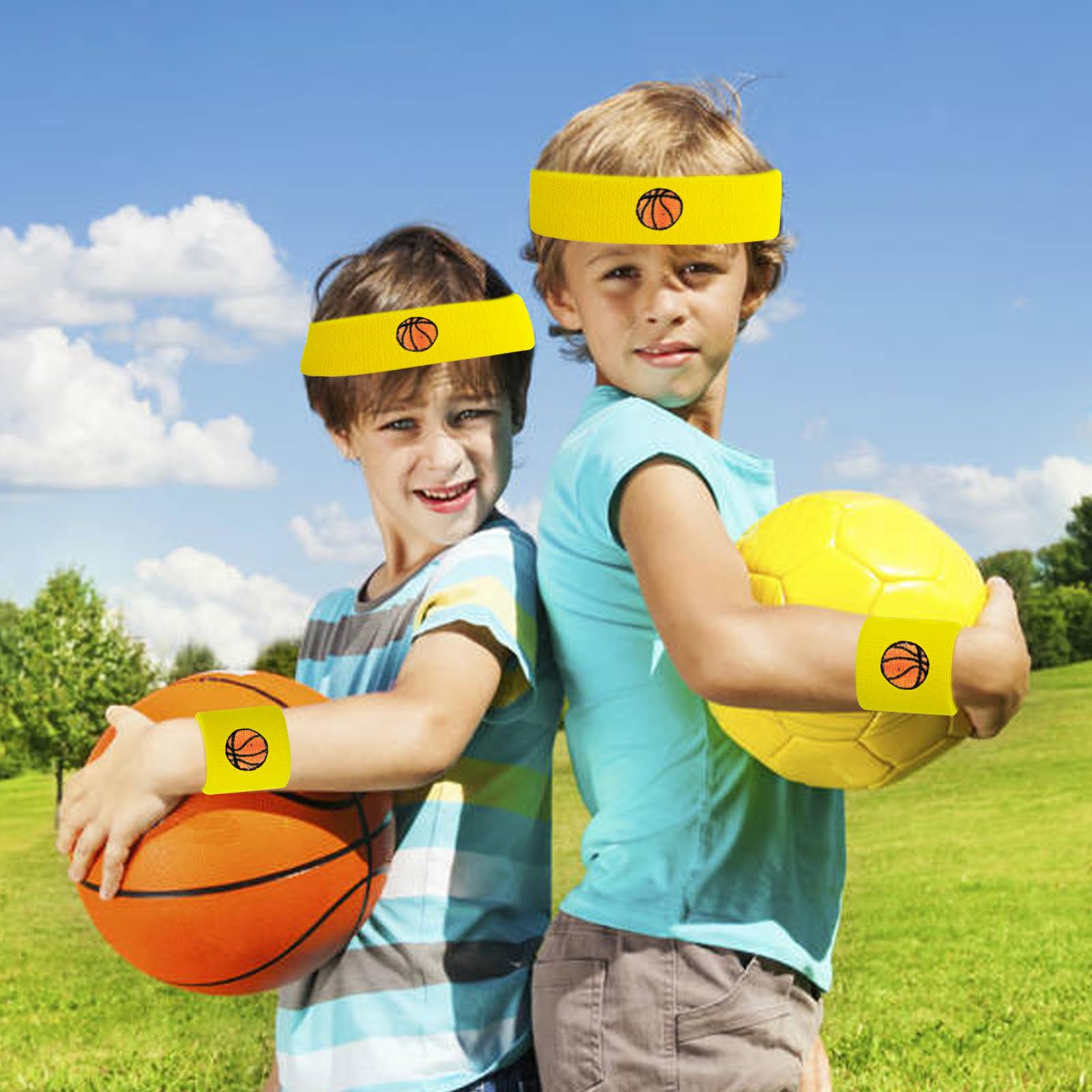 Lot De 3 Bandeaux De Sport Pour Enfants - Élastiques, Absorbants, Pour Football, Basket, Course