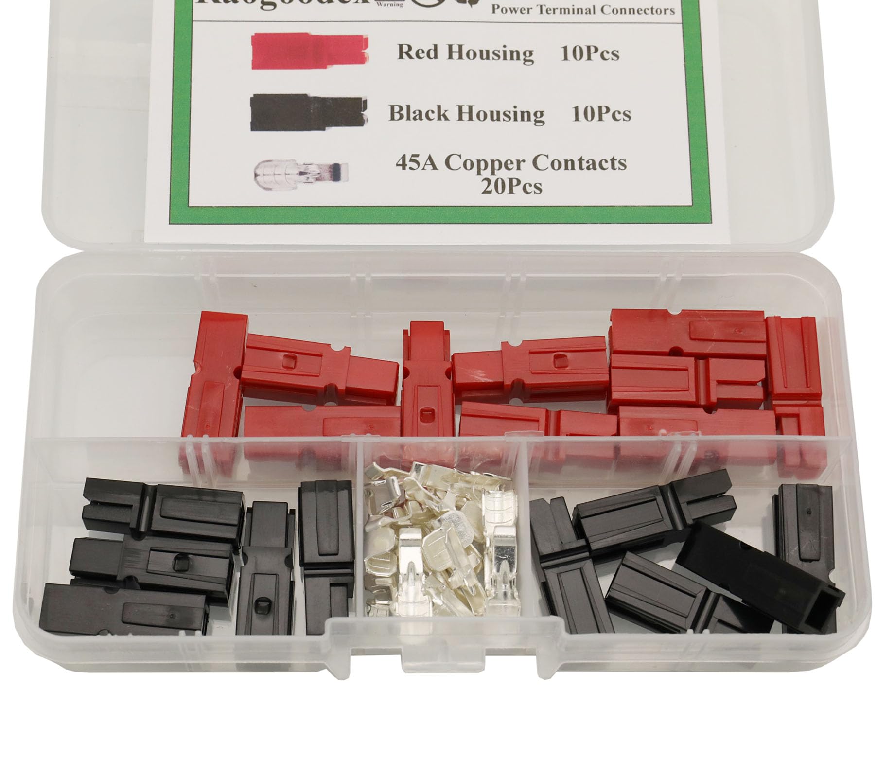 10 Paire Déconnexion Rapide 45AMP 600V Connecteur d'Alimentation Connecteur de Batterie + Bornes Rouge Noir