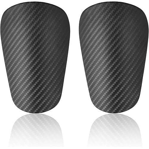 1 Pair Mini Shin Guards Soccer, Lightweight Small Shin Pads, for Youth & Adults, Mini Shinguards for Indoor Outdoor Football Soccer Training Protective Equipment (Black)