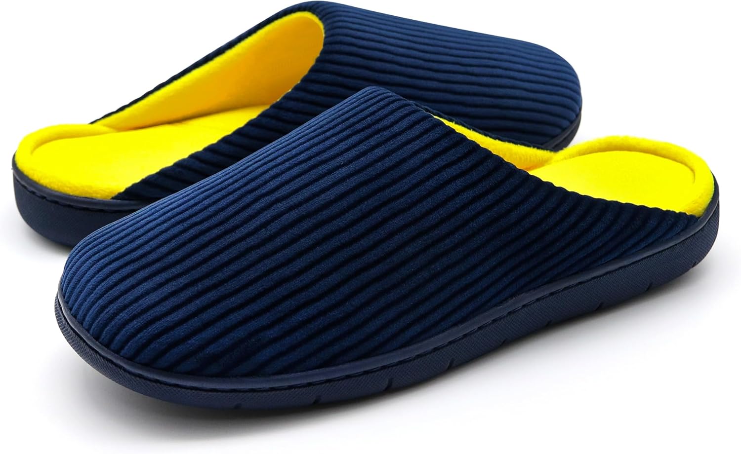 Mens House Slippers with Arch Support, Comfy Two-Tone Memory Foam Slippers Non-Slip Indoor Outdoor, Warm Cozy Home Slippers for Winter - Image 7