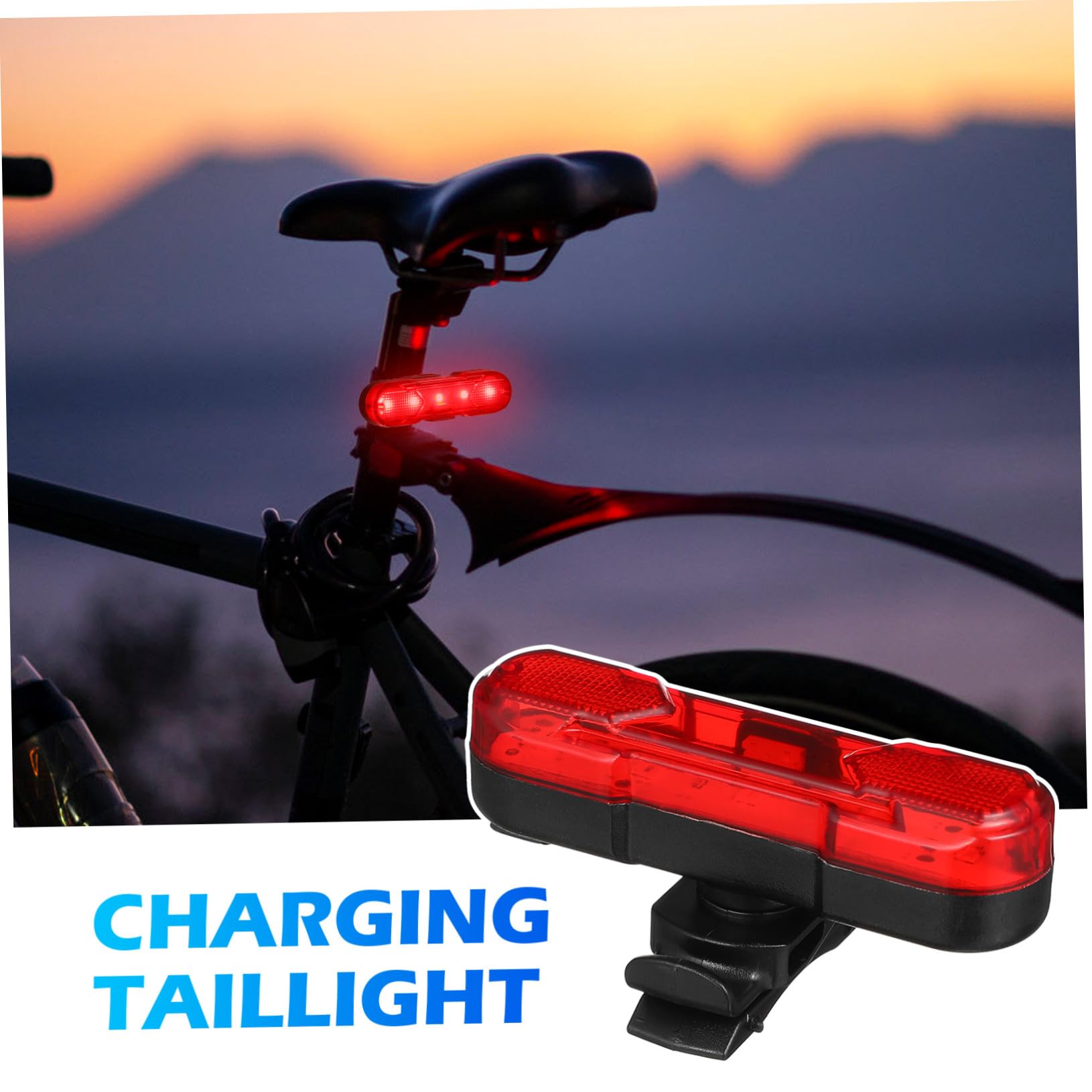 Sosoport 4000mah Luce Posteriore per Bici Supporto per Telefono e Clacson Luci LED Batteria Ricaricabile USB per Guida Notturna