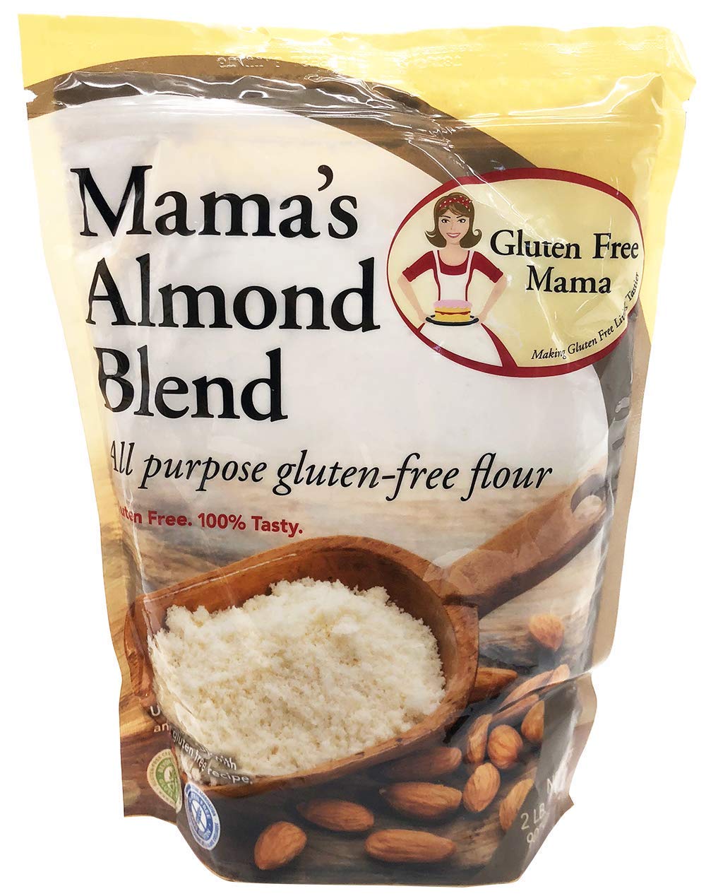 Gluten Free Mama's - Almond Blend Flour - 2 lb Bags - Pack of 6 - Certified Gluten Free Flour - Non-Gritty Texture - Great Flavor - All Purpose - Safe for Celiac Diet - 6050
