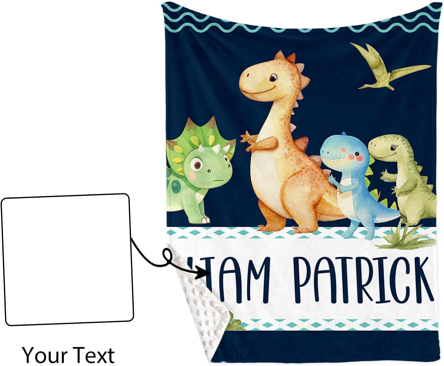 Personalized Dinosaur Crib Bedding Set, Custom Name 4 Piece Crib Bedding Set for Baby Boys & Girls, Nursery Baby Crib Sheet Set, New Parents Gift