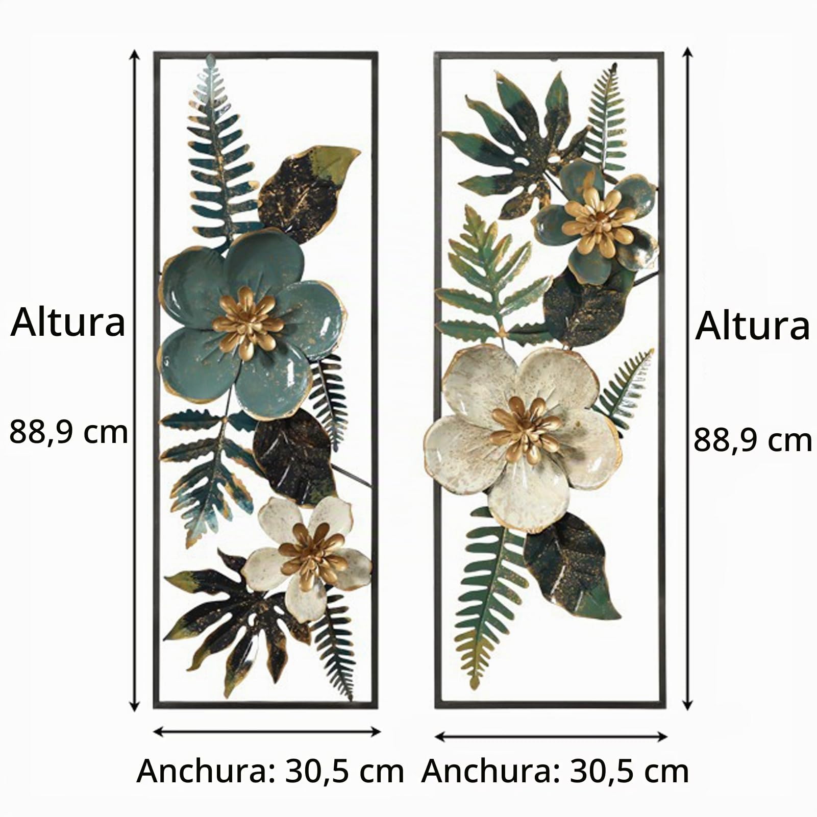NNYCC Decoración de pared para salón Arte de pared de metal de lujo | para pasillos y escaleras Escultura pared hecha a mano y pintada a mano Añade un toque lujo discreto tu hogar,89cm