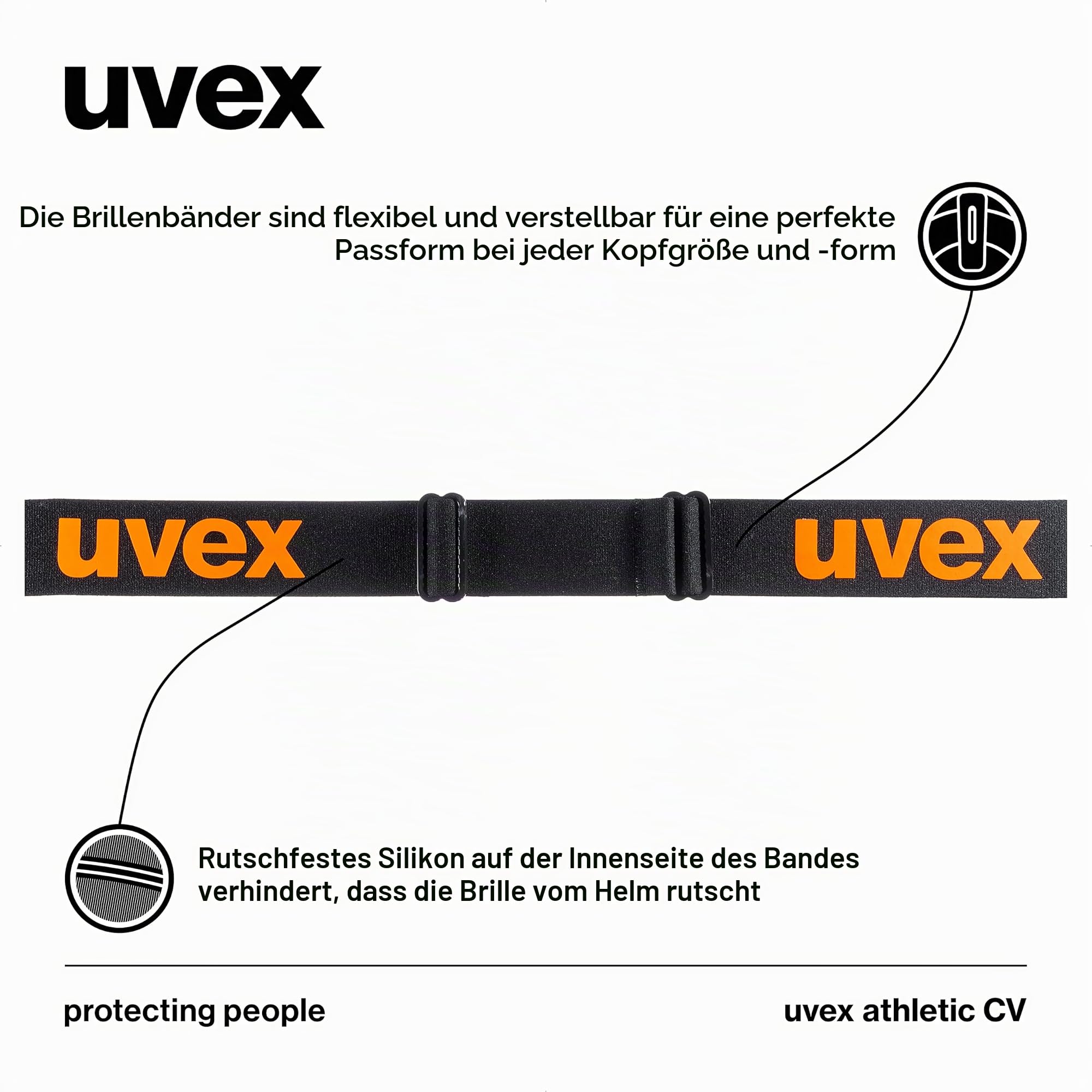 uvex athletic CV - kontrastverstärkende Skibrille mit Anti-Fog-Beschichtung im kantigen Retro-Design für Damen und Herren