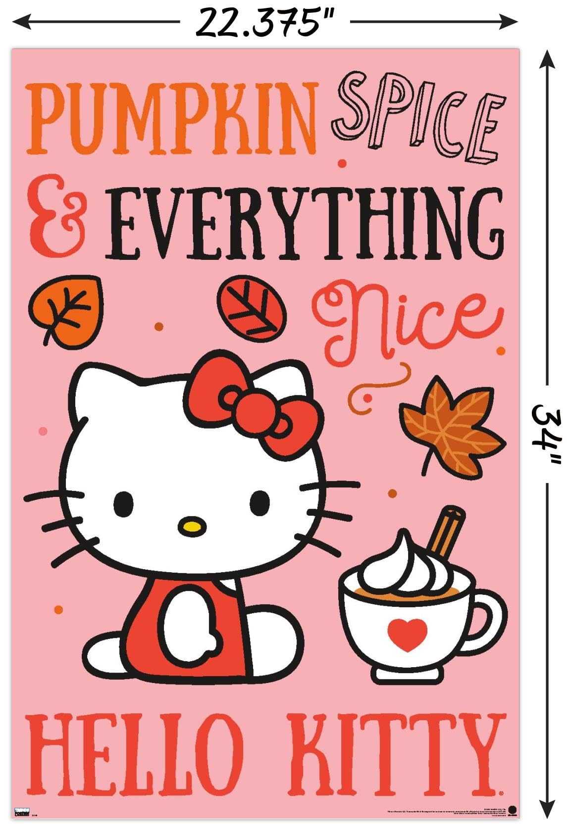 HelloKitty キティちゃん ポスター Amazon.com: Hello Kitty: 20 Pumpkin - Nice Wall Poster, 22.37