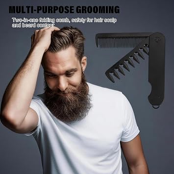 Texture Comb, 2PCS Volumizing Wide-Tooth for Curls, Hair Textured Styling Magic Comb Men, Boys Wave Texturing Volume Curling Combs, Bangs Seam Grooming Accessory for Women Style
