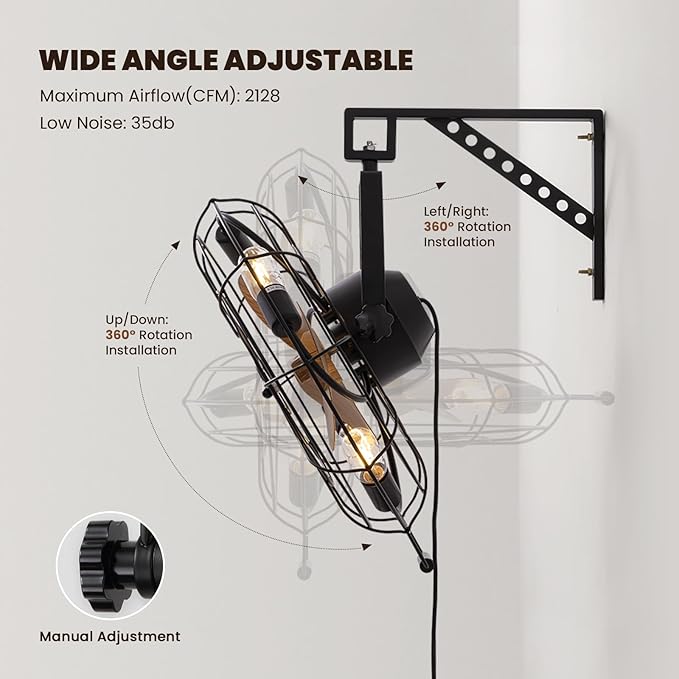 Ventilador de Pared 21 Pulgadas 6 Velocidades con Control Re miniatura 5