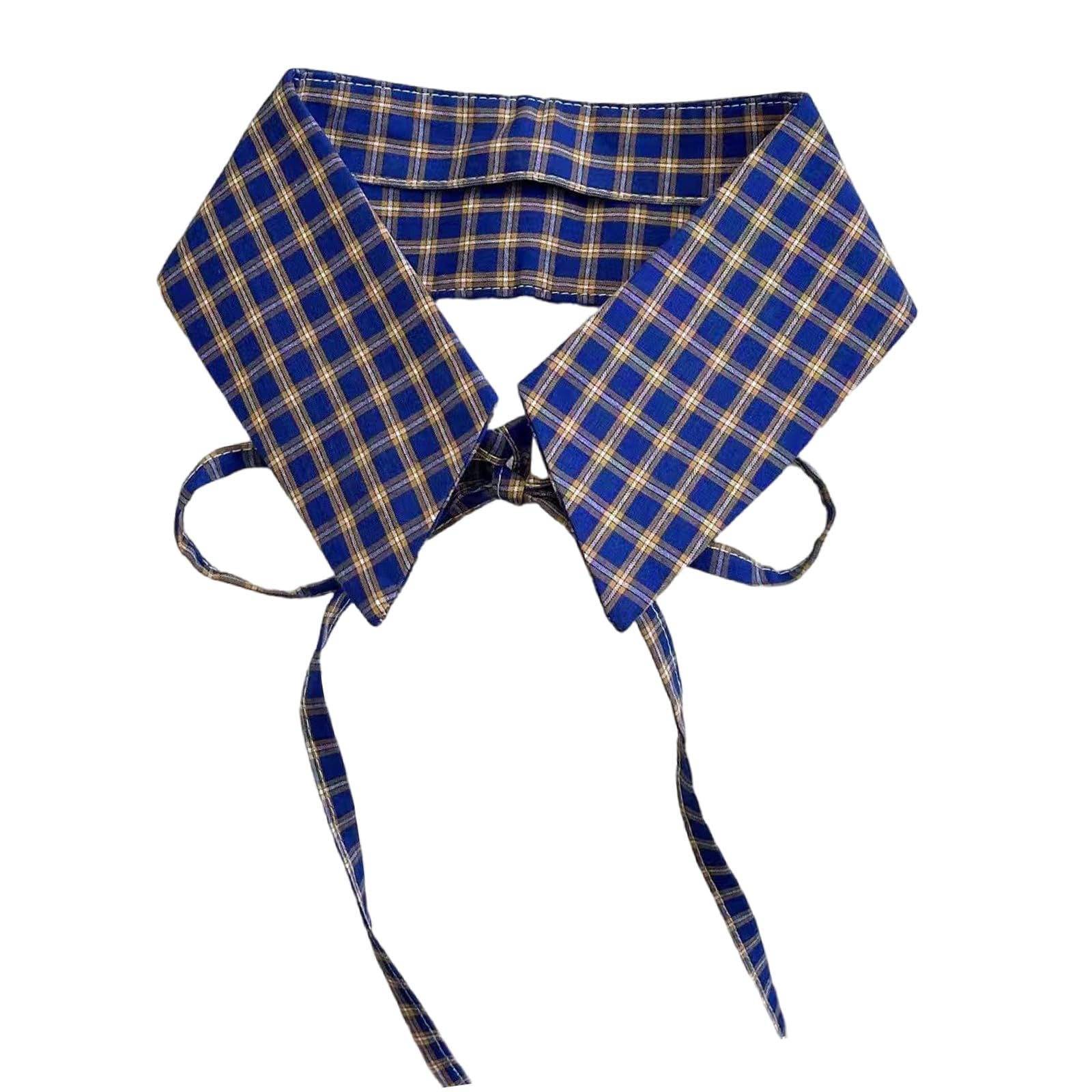 MICFENY Attach Checkered Collar Soft Ventilated Substance Fast Wear For Casual Outfits