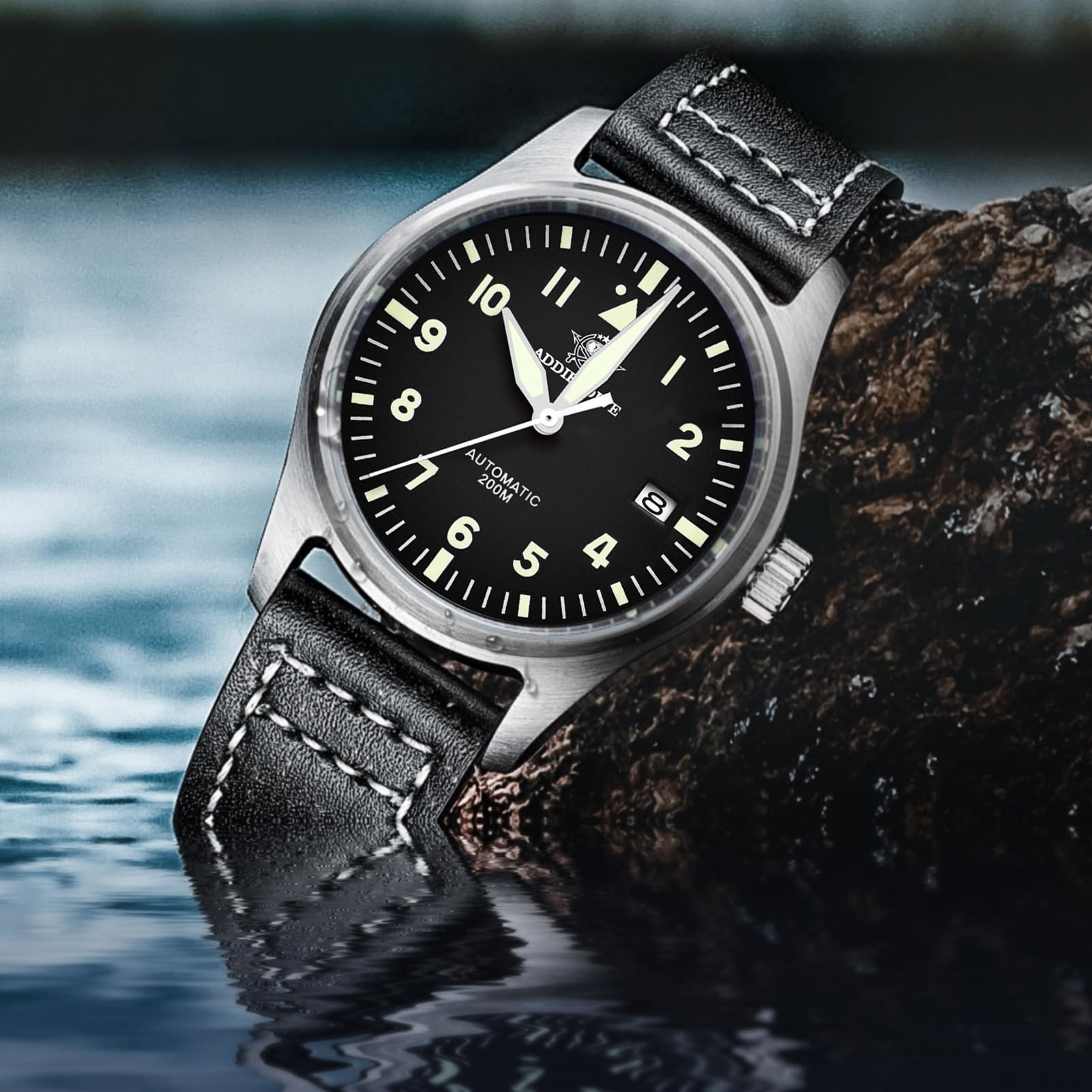 ADDIESDIVE automatikuhren Herren leuchtendanaloge Uhr automatik NH35A/8215 Mechanische Uhren Edelstahl Uhr