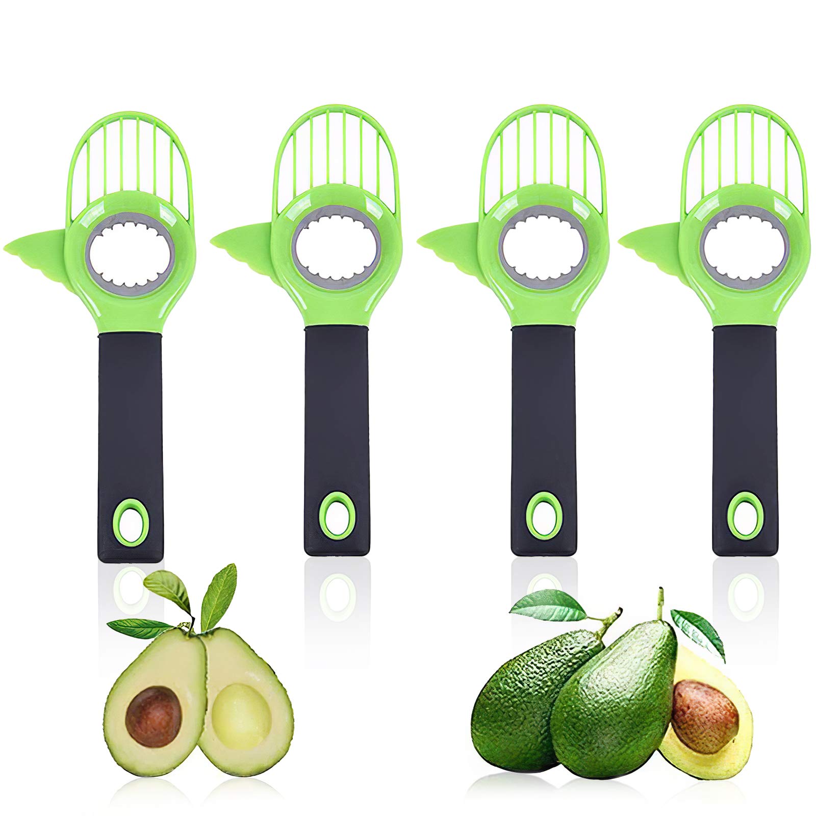 Affettatrice Avocado 3 In 1 – Taglierina Multifunzione In PP Per Sbucciare, Snocciolare E Affettare – Set Da 2 Utensili Sicuri - 3