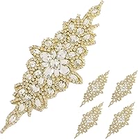 Vista 18 de Aplique elegante para bodas/revestimiento – Estrás para coser o aplicar