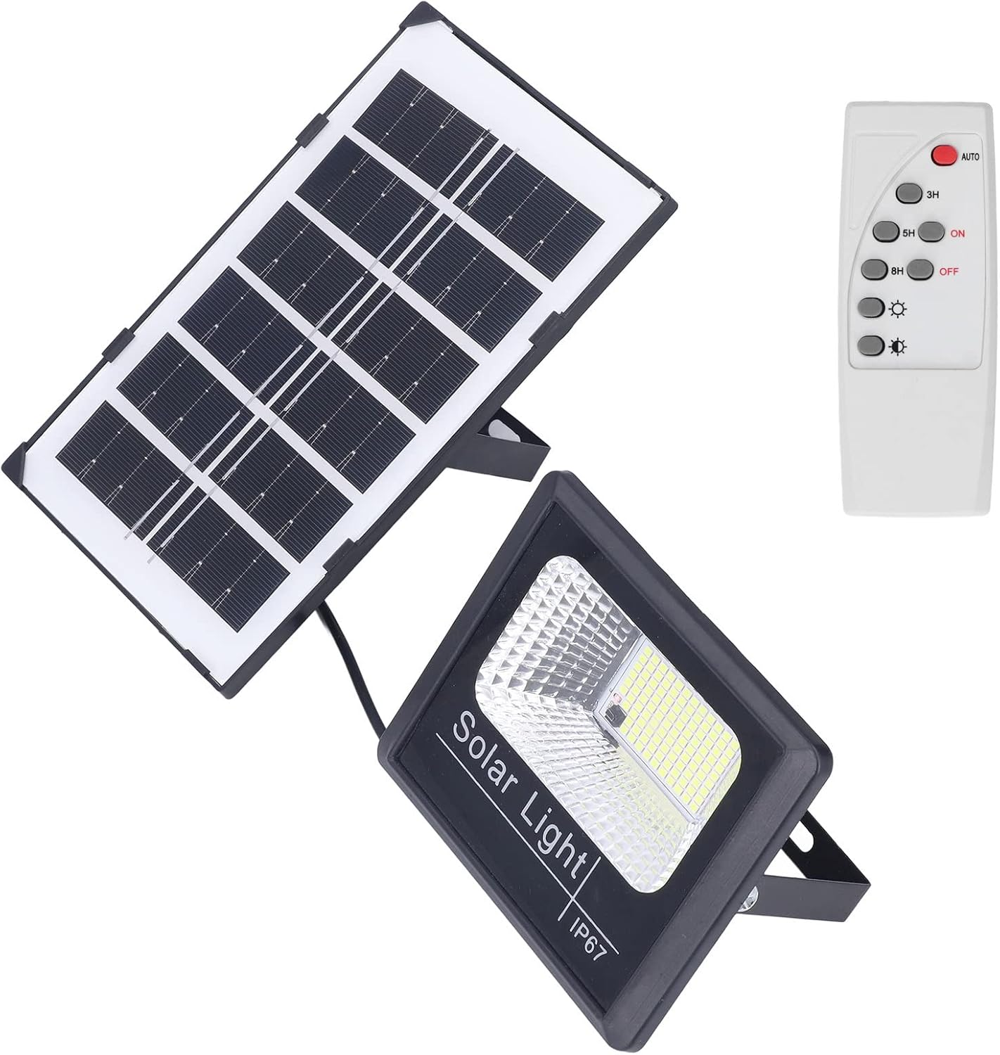 100LED 40W Solar Flood Light with Remote IP67 Waterproof for Yard Garden Outdoor Security Spotlight Pathway Lighting