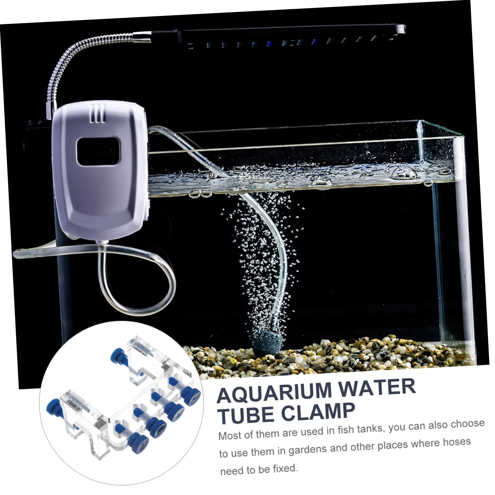 Abrazadera De Fijación para Acuario 3 Unidades para Tubería De Agua Soporte De Tubo De Dosificadora De Acrílico para Pecera