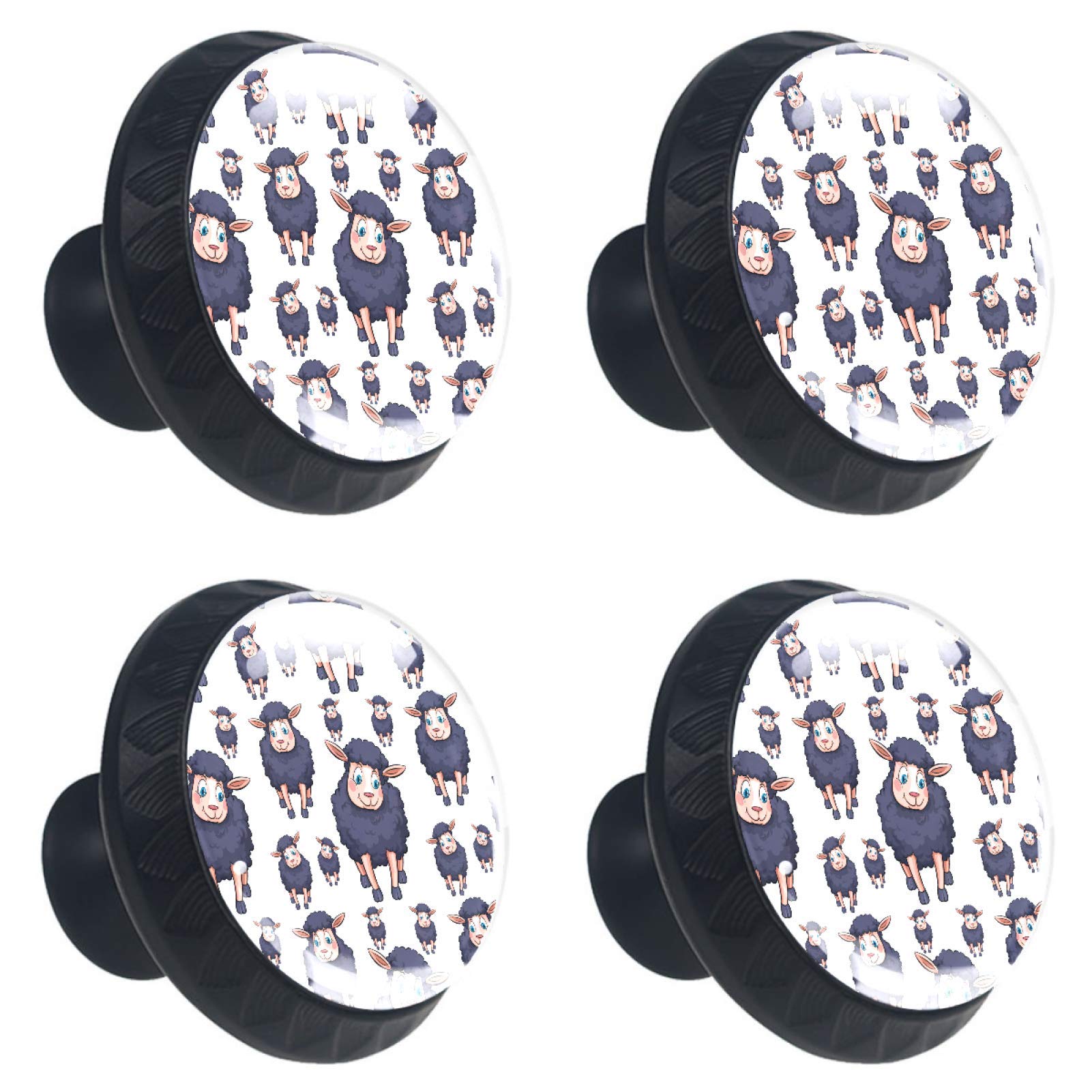 Boutons de tiroir en cristal de 30 mm pour décorer la chambre de bébé avec un joli mouton
